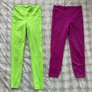 Lot 2 GapFit High Rise Blackout Technology 7/8 & Power Full Leggings Pants Sz XS